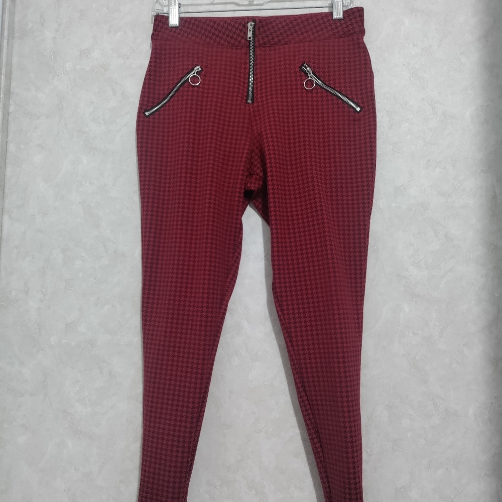 Used Houndstooth Red and Black pants